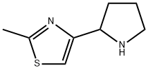 2-Methyl-4-(2-pyrrolidinyl)thiazole 化学構造式