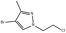 4-溴-1-(2-氯乙基)-3-甲基-1H-吡唑 结构式