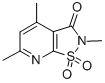 2,4,6-Trimethylisothiazolo(5,4-b)pyridin-3(2H)-one 1,1-dioxide 结构式