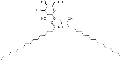 1-O-[BETA-D-GALACTOPYRANOSYL]-N-HEXADECANOYL-DL-DIHYDRO-SPHINGOSINE,108392-00-3,结构式