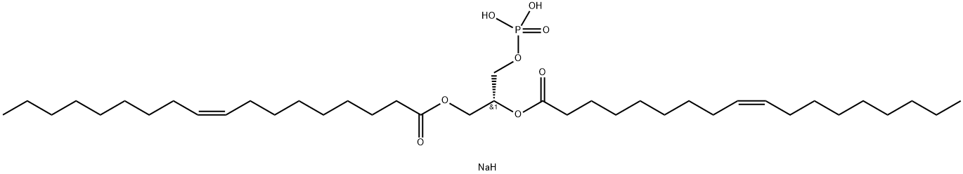 1,2-ジ(CIS-9-オクタデセノイル)-SN-グリセリン 3-リン酸 ナトリウム塩 化学構造式