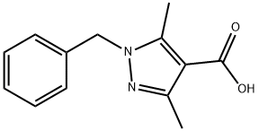 1-BENZYL-3,5-DIMETHYL-1H-PYRAZOLE-4-CARBOXYLIC ACID Struktur