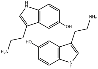 5,5'-dihydroxy-4,4'-bitryptamine Struktur