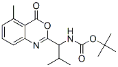 (1-(5-methyl-4-oxo-4H-3,1-benzoxazin-2-yl)-2-methylpropyl)carbamic acid 1,1-dimethylethyl ester Structure