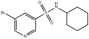 5-broMo-N-cyclohexylpyridine-3-sulfonaMide,1086065-12-4,结构式