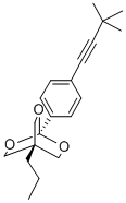 2,6,7-Trioxabicyclo(2.2.2)octane, 1-(4-(3,3-dimethyl-1-butynyl)phenyl) -4-propyl- 结构式