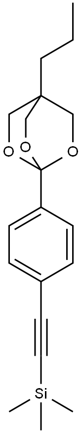 ((4-(4-Propyl-2,6,7-trioxabicyclo(2.2.2)oct-1-yl)phenyl)ethynyl)trimet hylsilane,108613-97-4,结构式