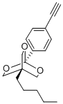 2,6,7-Trioxabicyclo(2.2.2)octane, 1-(4-ethynylphenyl)-4-pentyl- 结构式