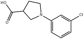 1-(3-chlorophenyl)-3-pyrrolidinecarboxylic acid Struktur