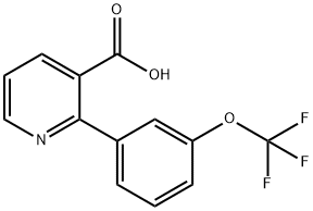 2-[3-(トリフルオロメトキシ)フェニル]ニコチン酸 化学構造式