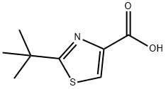 2-叔丁基-1,3-噻唑-4-甲酸, 1086380-10-0, 结构式