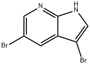3,5-二溴-1H-吡咯并[2,3-B]吡啶 结构式