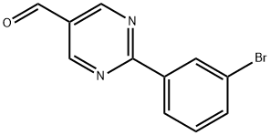2-(3-Bromophenyl)pyrimidine-5-carboxaldehye Structure