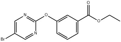3-(5-ブロモピリミジン-2-イルオキシ)安息香酸エチル 化学構造式