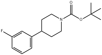 4-(3-氟苯基)哌啶-1-甲酸叔丁酯 结构式
