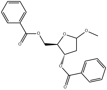甲基-2-脱氧-D-赤式戊呋喃糖二苯甲酸酯, 108647-88-7, 结构式