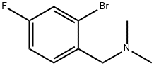 BenzeneMethanaMine, 2-broMo-4-fluoro-N,N-diMethyl- Struktur