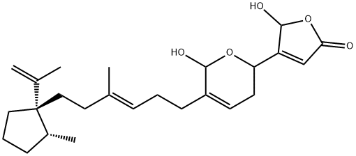 4-[[3,6-Dihydro-6-hydroxy-5-[4-methyl-6-[2-methyl-1-(1-methylethenyl)cyclopentyl]-3-hexenyl]-2H-pyran]-2-yl]-5-hydroxy-2(5H)-furanone Structure