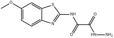 ACETIC ACID, ((6-METHOXY-2-BENZOTHIAZOLYL)AMINO)OXO-, HYDRAZIDE Structure