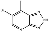 6-Bromo-7-methyl-2H-1,2,3-triazolo[4,5-b]pyridine,1086838-38-1,结构式