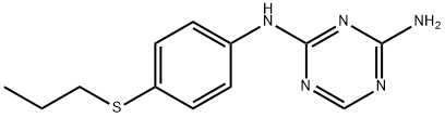 s-Triazine, 2-amino-4-(p-(propylthio)anilino)-,1087-33-8,结构式