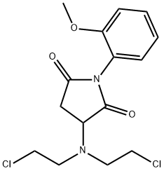 3-(N,N-bis(2-chloroethyl)amino)-1-(2'-methoxyphenyl)pyrrolidine-2,5-dione 结构式