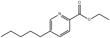 2-Pyridinecarboxylic acid, 5-pentyl-, ethyl ester,108734-05-0,结构式