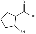 Cyclopentanecarboxylic acid, 2-mercapto- (9CI) 结构式