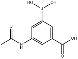 3-乙酰氨基-5-硼苯甲酸,108749-15-1,结构式