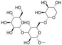 (2R,3S,4S,5S,6R)-2-[(2S,3S,4S,5R,6R)-3,5-dihydroxy-2-methoxy-6-[[(2R,3S,4S,5R)-3,4,5-trihydroxyoxan-2-yl]oxymethyl]oxan-4-yl]oxy-6-(hydroxymethyl)oxane-3,4,5-triol 化学構造式