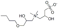 (3-ブトキシ-2-ヒドロキシプロピル)(2-ヒドロキシ-3-スルホプロピル)ジメチルアザニウム 化学構造式