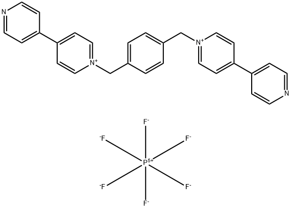 1,1'-[1,4-亚苯基双(亚甲基)]双(4,4'-联吡啶)双(六氟磷酸)盐,108861-20-7,结构式