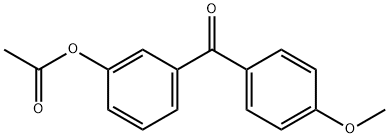 3-アセトキシ-4'-メトキシベンゾフェノン 化学構造式
