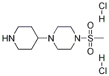 1-(Methylsulfonyl)-4-(piperidin-4-yl)piperazine (dihydrochloride) Struktur