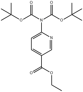 ETHYL 6-(BIS-TERT-BUTOXYCARBONYL)AMINONICOTINAT Structure
