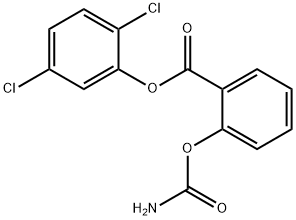 2,5-Dichlorophenyl 2-((aminocarbonyl)oxy)benzoate Structure