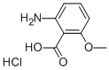 2-amino-6-methoxybenzoic acid hydrochloride 化学構造式