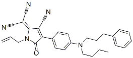 2-[1-Allyl-4-[4-[N-butyl-N-(3-phenylpropyl)amino]phenyl]-3-cyano-1,5-dihydro-5-oxo-2H-pyrrol-2-ylidene]malononitrile Structure