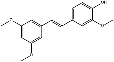 4-[(E)-2-(3,5-dimethoxyphenyl)ethenyl]-2-methoxy-phenol Struktur