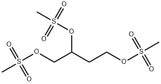 1,2,4-三(甲烷磺酰氧基)丁烷, 108963-16-2, 结构式