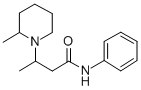 1-Piperidinepropionanilide, beta,2-dimethyl- Structure