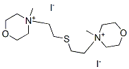 4-methyl-4-[2-[2-(4-methyl-1-oxa-4-azoniacyclohex-4-yl)ethylsulfanyl]e thyl]-1-oxa-4-azoniacyclohexane diiodide 结构式