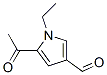 1H-Pyrrole-3-carboxaldehyde, 5-acetyl-1-ethyl- (9CI) Struktur