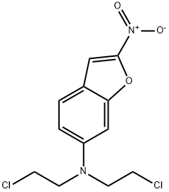 6-(BIS(2-CHLOROETHYL)AMINO)-2-NITROBENZOFURAN Structure