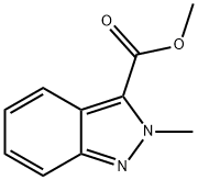 2-メチル-2H-インダゾール-3-カルボン酸メチル 化学構造式