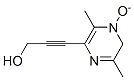 2-Propyn-1-ol,3-(3,6-dimethyl-4-oxidopyrazinyl)-(9CI) Structure