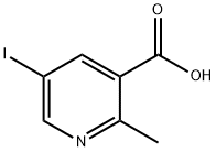 5-ヨード-2-メチルピリジン-3-カルボン酸 化学構造式