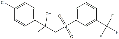 2-(4-chlorophenyl)-1-{[3-(trifluoromethyl)phenyl]sulfonyl}-2-propanol Structure