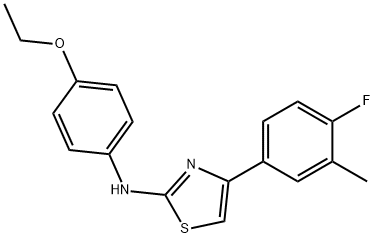 2-[(4-Ethoxyphenyl)amino]-4-(4-fluoro-3-methylphenyl)-1,3-thiazole98% Structure