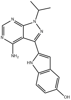 1092351-67-1 2-(4-アミノ-1-イソプロピル-1H-ピラゾロ[3,4-d]ピリミジン-3-イル)-1H-インドール-5-オール